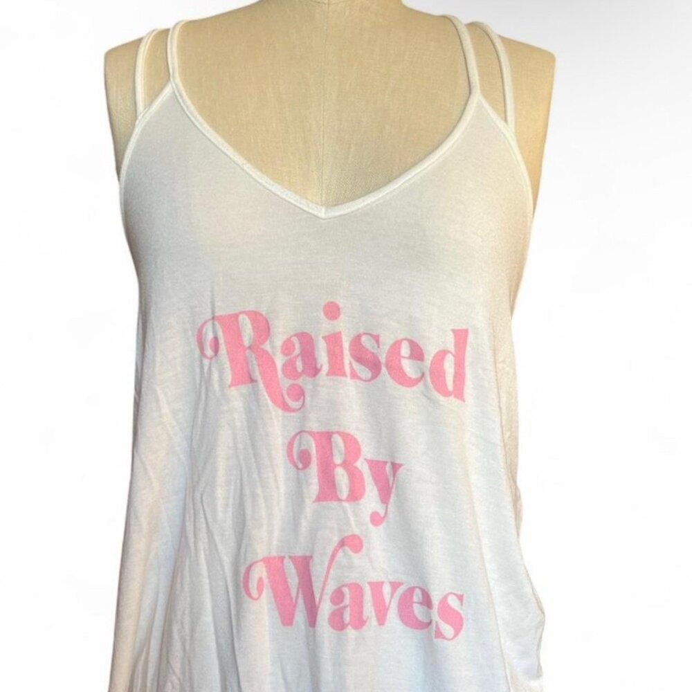 Express One Eleven White Strappy Raised By Waves Tank